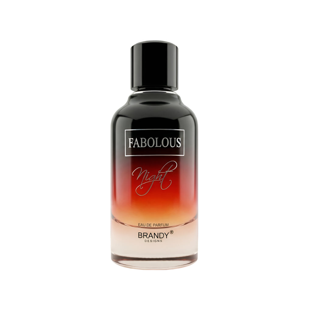 Perfume bottle labeled 'Fabolous Night Brandy' on a white background
